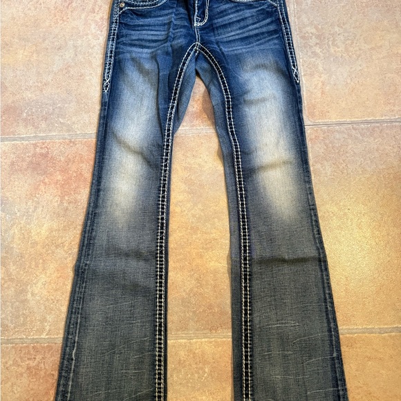 Rock Revival Denim - Rock Revival Dark Blue Boot Cut Jeans